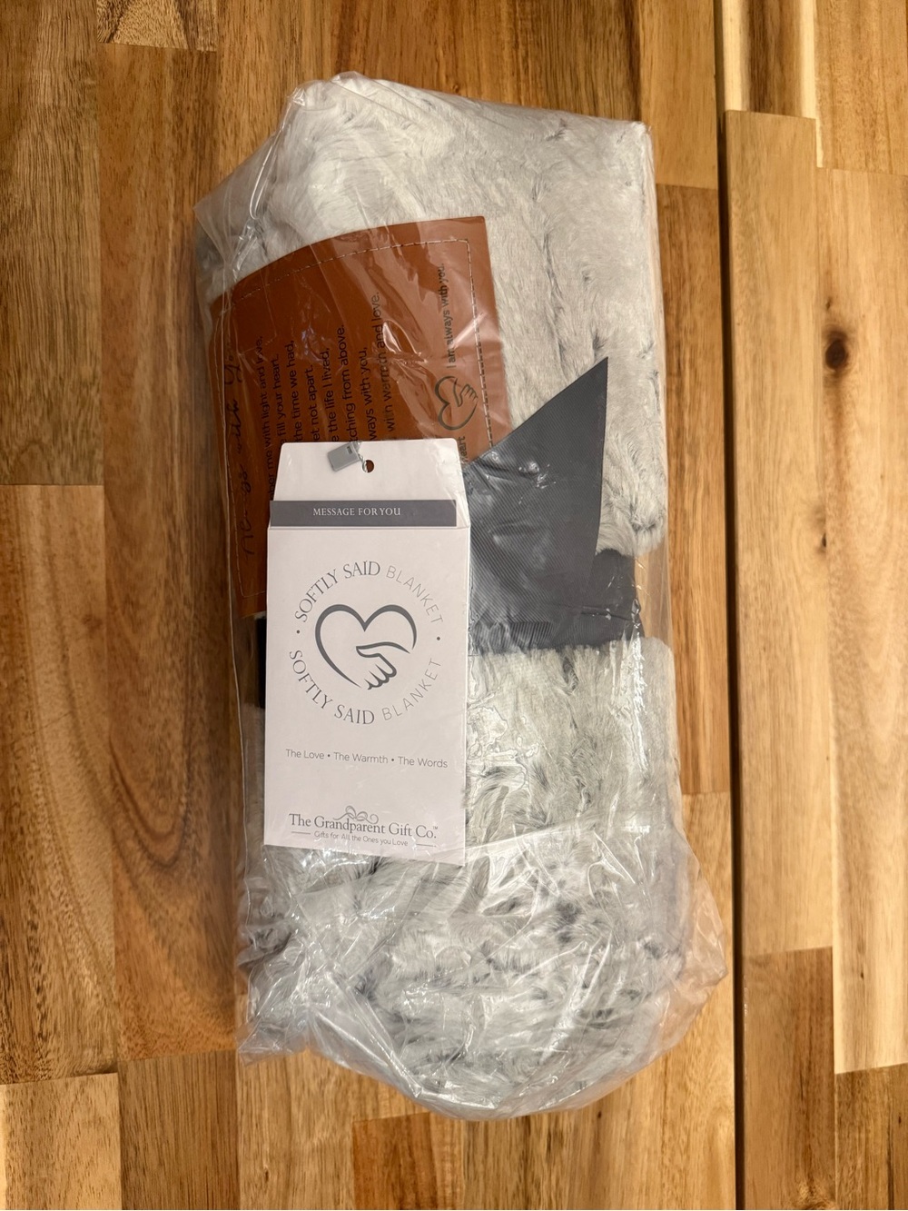 Softly Said Plush Throw Blanket in Gray -